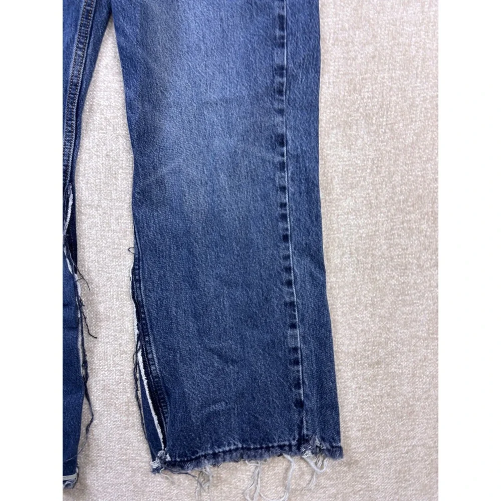 Levis 565 Custom Reworked Wide Leg Flare Jeans Mens 30x30 Blue Denim